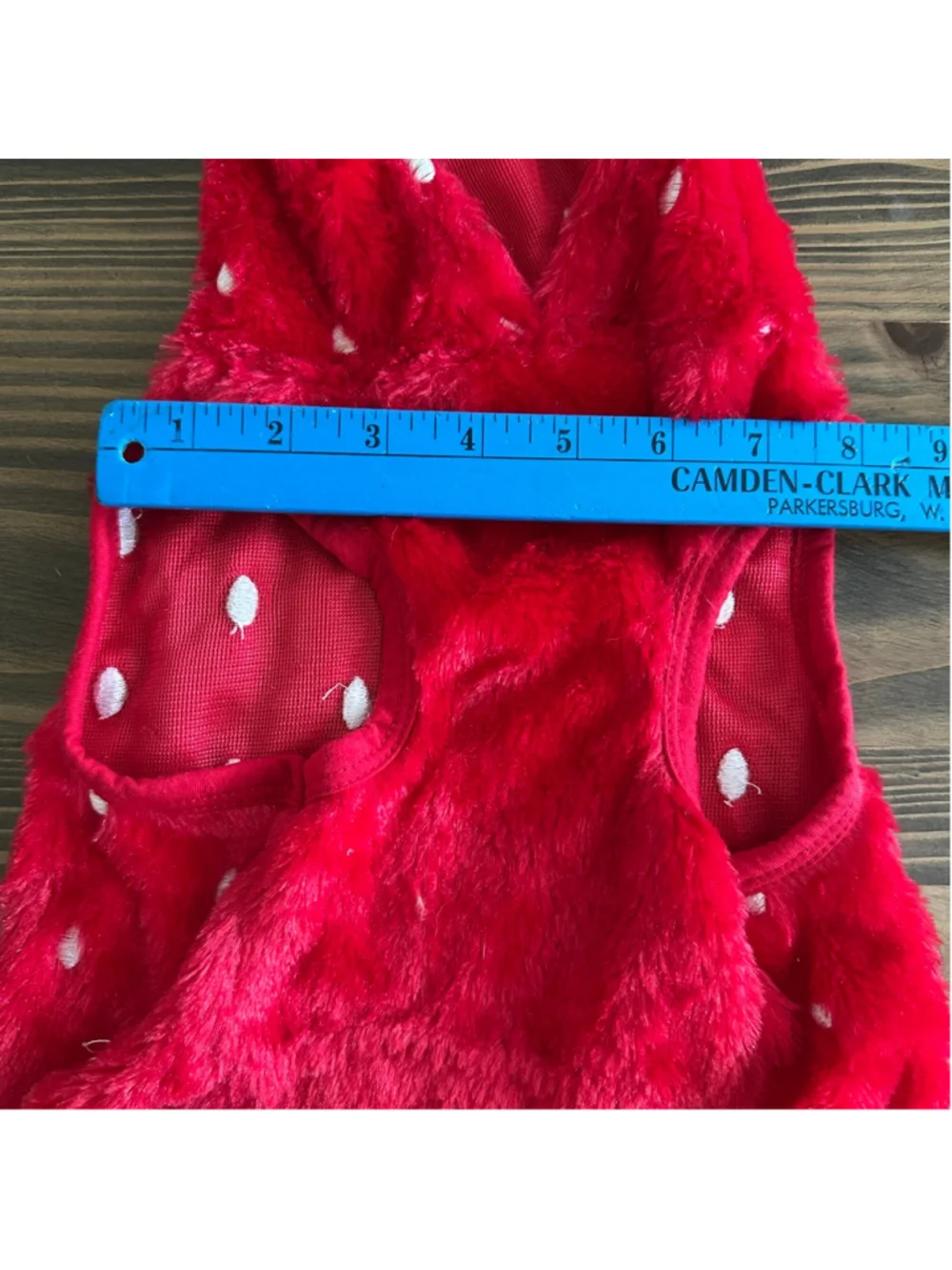 Strawberry Dog Costume Vest Pet Hoodie Size M Red Green